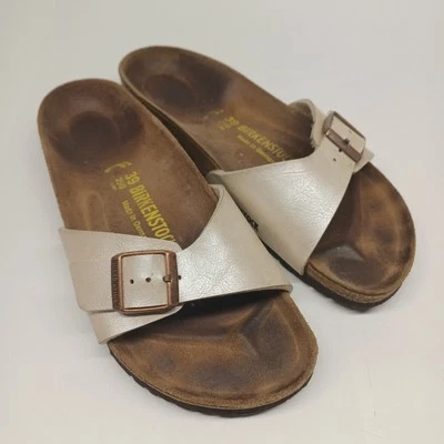 Birkenstock Womens Madrid Sandal Pearl White Birko-Flor EU39 US8 Narrow - Bild 1 von 4