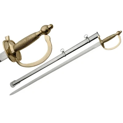 Espada C*SD 1840 NCO 40" con hoja de acero al carbono, accesorios de latón y funda de metal Foto 1 de 4