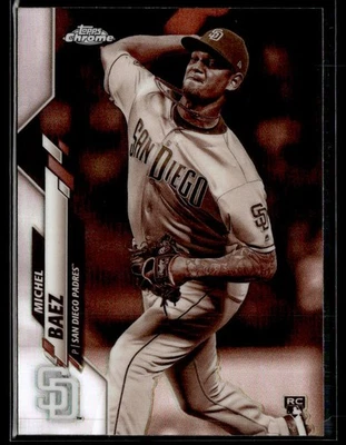 2020 Topps Chrome #187 Michel Baez Sepia Refractor Baseball Card 0603P - Image 1 of 2