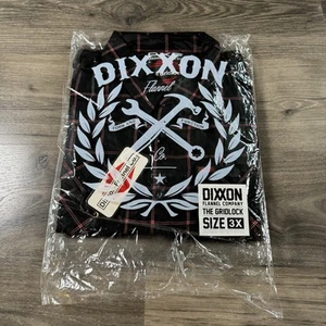 NWT Dixxon Flannel The Gridlock LE Pearl Snap Flannel Shirt Men's 3X XXXL Red - Picture 1 of 8