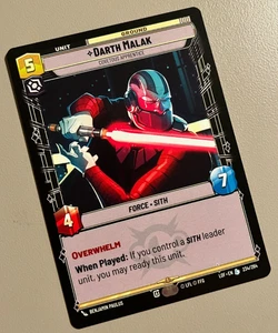 Star Wars Unlimited LOF 234 Darth Malak Covetous Apprentice - Imagen 1 de 1