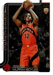 2025-26 Topps NBA Basketball Base #209 Collin Murray-Boyles RC Toronto Raptors - Picture 1 of 2