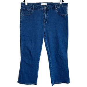 Couchel Womens Stretch High Rise Cropped Jeans Medium Wash Size EU 52 US 20 - Picture 1 of 6