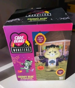 Care Bears X Monsters Grumpy Bear As Frankenstein Halloween Airblown Inflatable - Picture 1 of 6