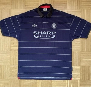 Original Manchester United Umbro Trikot Größe XL Sharp Blau Guter Zustand - Bild 1 von 5
