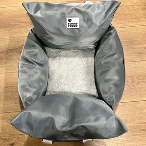 Funny Fuzzy Dog Waterproof Dog Car Seat Bed - First Class - Charcoal Gray - Picture 1 of 17