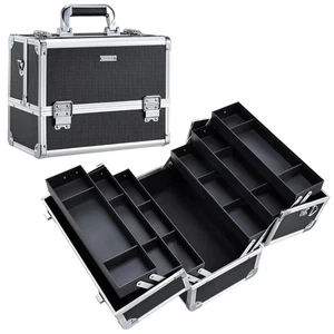 Makeup Train Case Makeup Case 12.6 Inch Large Cosmetic Box Organizer Travel Stor - Picture 1 of 12