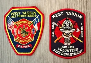 NORTH CAROLINA - [Lot of 2] - West Yadkin Fire Dept.  "Company 18" Patch Set. - Picture 1 of 2