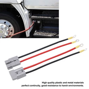DC600V 50A Jumper Battery Cables Quick Connect Connector 10Awg Car For Car Van - Picture 1 of 12