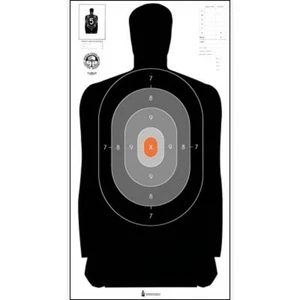 Action Target B-27NCJA Dark-to-Light Silhouette Target 100 por estuche, negro/gris - Imagen 1 de 1