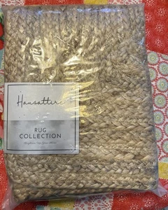 Hausattire Jute Rug Collection Braided Rug, 2'x3' – Natural, Reversible Boho - Picture 1 of 3
