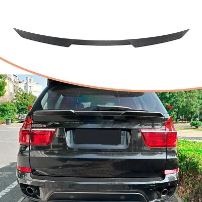 ABS Rear Trunk Spoiler Lip Middle Wing Carbon Look Fits BMW X5 E70 2008-2013 — 第 1/4 张图片