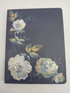 Punch Studio Gold Embellished Blue White Flower Lined Writing Journal - Picture 1 of 5