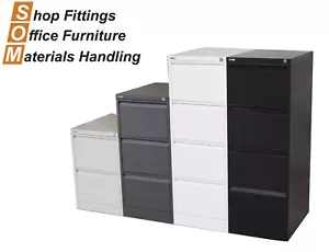 RAPIDLINE GO STEEL HEAVY DUTY VERTICAL FILING CABINET 2, 3, 4 DRAWERS WHITE, GRE - Picture 1 of 7