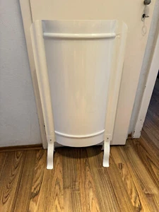 Ofenschirm mit Füßen weiß Hitzeschild 91 x 46 cm weiss modern glatt neues Model - Bild 1 von 2