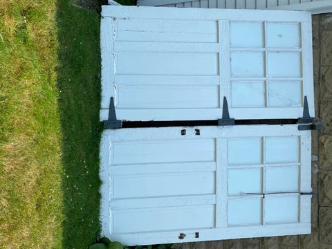 antique barn door - large, white, salvage, heavy Cover
