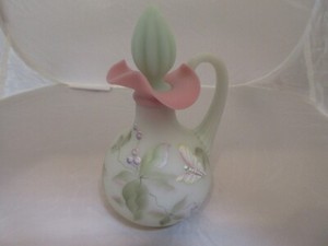 Fenton Lotus Mist Burmese 95th Anniversary Numbered 1784/2950 Cruet 6 1/2" Tall