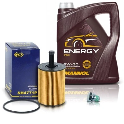 SCT ÖLFILTER + 5l MANNOL MOTORÖL FÜR AUDI A3 A4 SEAT SKODA VW GOLF 4 5 6 T5 TDI - Bild 1 von 4