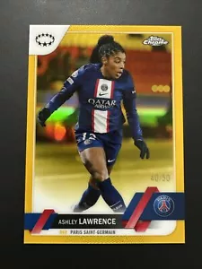 2022-23 Topps Chrome Women's Gold Refractor #63 Ashley Lawrence #40/50 PSG - Picture 1 of 2