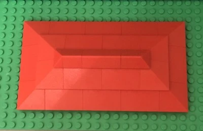 Lego City Town Home Building techo superior rojo con esquina doble pendiente convexa Foto 1 de 4