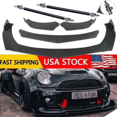 Front Lip Bumper Body Kits Splitter+Spoiler Carbon Fiber For Mini Cooper Paceman Foto 1 de 4