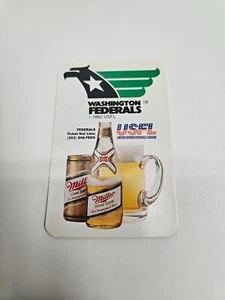 ES23 Washington Federals 1983 USFL Football Pocket Schedule Card - Miller - Picture 1 of 2
