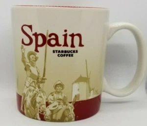 Starbucks Spain Mug 2017 People Sword Windmill Birds Sun Graphic 16 fl oz - Foto 1 di 6