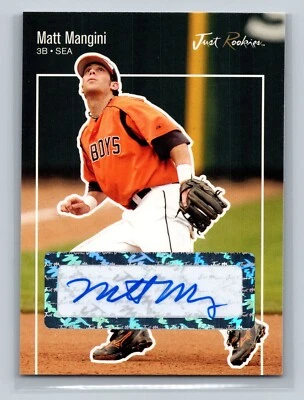 2007 Just Rookies AUTO #JR-37 Matt Mangini - Seattle Mariners MLB RC - Image 1 of 2