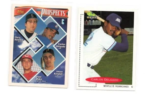 (LOT OF 2) 1994 TOPPS  CARLOS DELGADO Rookie #686 & 1991 CLASSIC BEST #63 - Picture 1 of 1