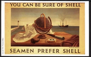 Modern Postcard: 1934 SHELL OIL & PETROL Advert. Seamen Prefer Shell! - Picture 1 of 1