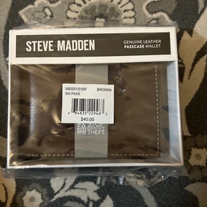 Steve Madden Mens Two-Tone Passcase Brown 1 One Size - Picture 1 of 3