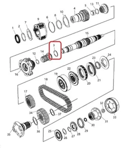 (1) Anillo a presión genuino MOPAR 05143728AA - Estuche de transferencia Eje principal - Imagen 1 de 2