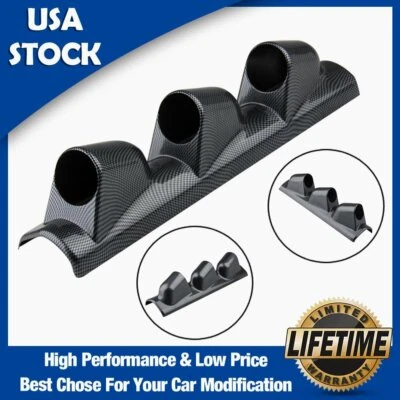 2" 52mm Racing Pod Pilar Mano Izquierda Triple 3 Agujeros Medidor Montaje Medidor Soporte Foto 1 de 4