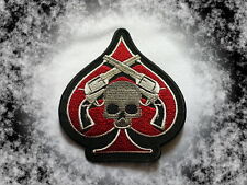 Patch Aufnäher Biker Iron On Aufbügler Skull Ace Of Spades