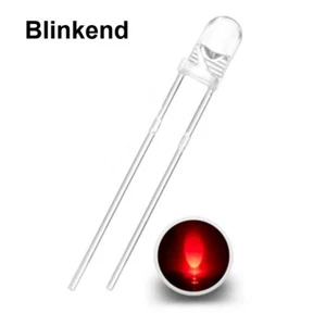 Blink LED 3mm rot 0,5Hz blinkend Blinklicht Blinksteuerung LEDs 10 Stück W413 - Bild 1 von 2