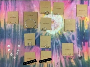 Brandy Melville Jewelry Bundle Lot silver bracelet ring earrings necklace - Picture 1 of 36