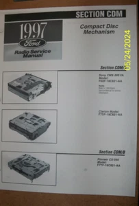 1997 to 2000 18C815 CDR Ford Audio System Service Manual CDM - Clarion - Picture 1 of 2