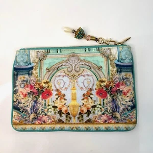Camilla S Blue Canvas I Dream Of Marie Print Coin And Phone Purse With Tassel - Picture 1 of 7