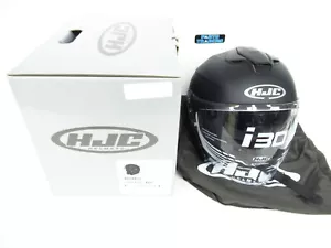 HJC i30 Motorcycle Helmet Open Face w Inner Sun Shield Semi Flat Black Size S - Foto 1 di 6