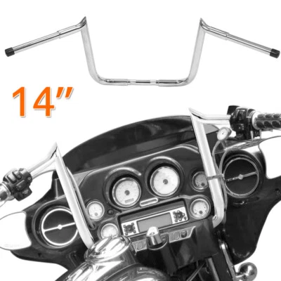 For 86-UP Harley Electra Street Glide Rise 14Inch Bar Ape Meathook Handlebar Foto 1 de 4