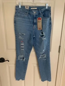 Jeans Levi’s 721 tiro alto ajustados talla 10M para mujer desgastados dobladillo crudo nuevos con etiquetas - Imagen 1 de 5