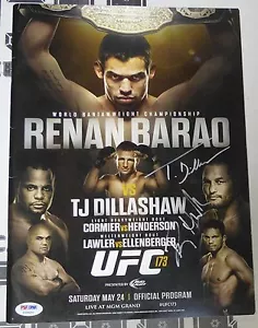 Dan Henderson & T.J TJ Dillashaw Signed UFC 173 Event Program PSA/DNA COA Auto'd - Picture 1 of 12