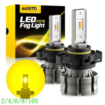 AUXITO CANBUS 2504 5202 Fog LED Light Bulb  Yellow Extremely bright B3F 2/10x - Image 1 of 4