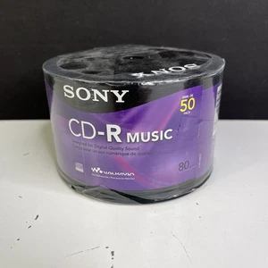 Sony CD-R Musik 50er-Pack 80 Minuten leer beschreibbar Walkman versiegelt KOSTENLOSER VERSAND! - Bild 1 von 6