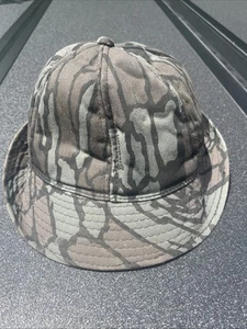 VTG Trebark Camo Hat Jones Cap S/R Trapper Ear Flap Bucket USA Large Korea - Picture 1 of 9