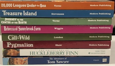 LOT OF 8 BOOKS! Treasury of Illustrated Classics Modern Publishing Hardcovers Foto 1 de 2