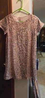 Wonder NationPink sequin girls shift dress brand new with tags 10/12 - Image 1 of 4