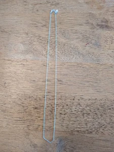 Real 10kt White Gold Adjustable Chain; 22 inch 2.5 Grams - Picture 1 of 6