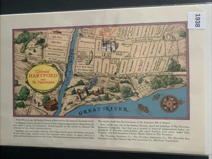 Vintage 1938 Travelers Colonial Hartford and The Travelers Ad Advertisement - Picture 1 of 2