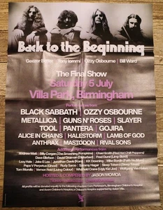 HUGE Original BLACK SABBATH Back to the Beginning Show POSTER 76 x 55.5 cm @ NEW - Imagen 1 de 1